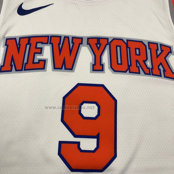 Camiseta New York Knicks RJ Barrett #9 Association Blanco